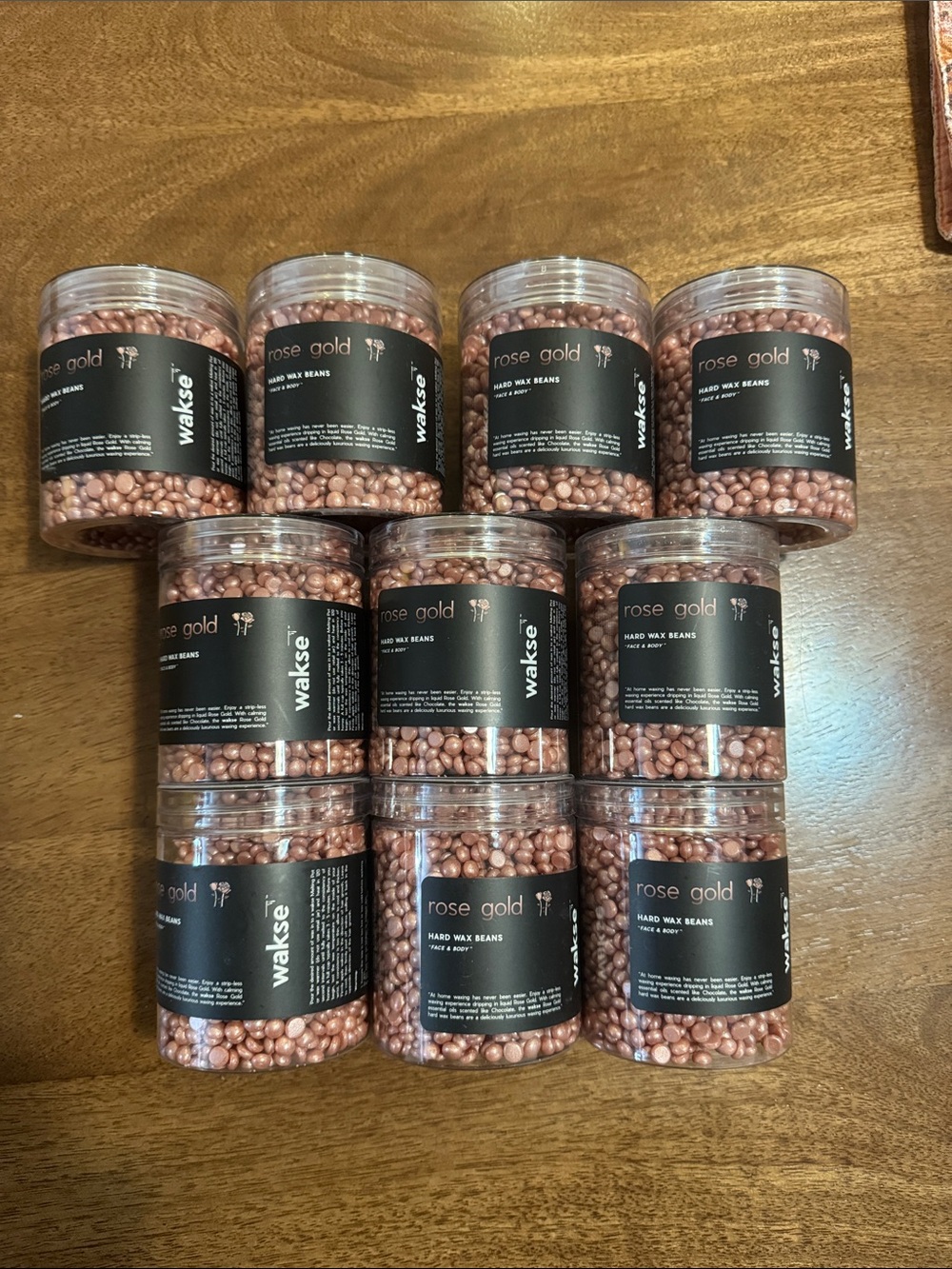 Wakse Rose Gold Hard Wax Beans - Rose Gold 10 count 4.8 oz